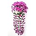 Produktbild Künstliche Violette Blumendekoration Orchidee Seide Gefälschte Blume Rebe Wandbehang Korb Valentinstag Hochzeit Blumen Dekor, Lila