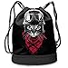 Produktbild Men & Women Waterproof Large Storage Drawstring Backpack - Pop Culture Adventurer Cat Cinch Backpack Sackpack Tote Sack for Gym Hiking School