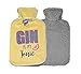 Price comparison product image Hot Water Bottle With Sherpa Removable Cover With Free Ladies Skechers Socks (Gin)