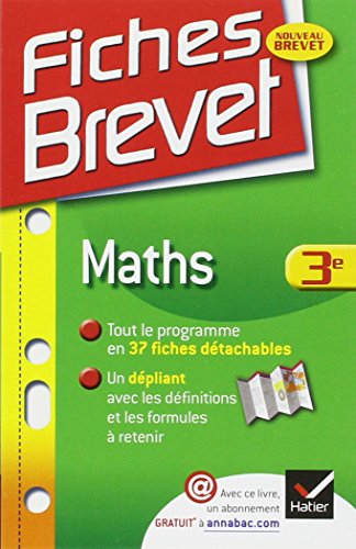 Fiches Brevet Maths 3e: Fiches de cours - Troisième