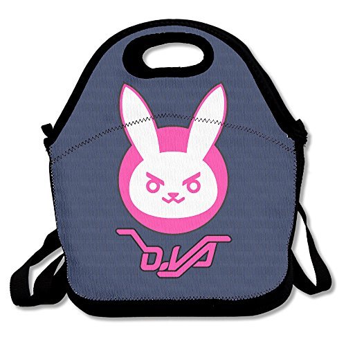 superww Overwatch D. Va conejo Logo bolsa para el almuerzo Tote bolso
