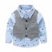 For 2-5 years old boys,Clode® 3pcs Newborn Baby Boy Grey Waistcoat+Long Pants+Shirts Clothes Sets Suit (for 2 years old)