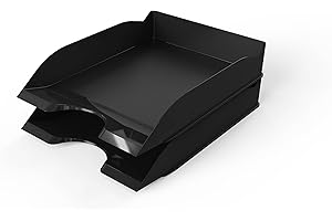 Durable Vaschette porta corrispondenza BASIC A4, nero, impilabili, 6 pezzi, 1701674060