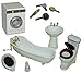 Produktbild 10 TLG. Set Bad Maßstab 1:12 mit Waschmaschine und Zubehör - Porzellan / Keramik - Nostalgie Miniatur für Badezimmer Zubehör Nostalgie Puppenstube Badewanne