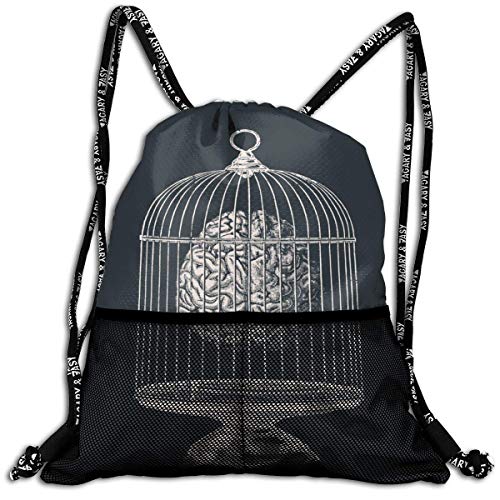 Mochila cerebro en una jaula