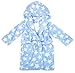 Boys Baby Stars Print Hooded Blue Dressing Gown Luxury Bath Robe sizes from 6 to 24 Months