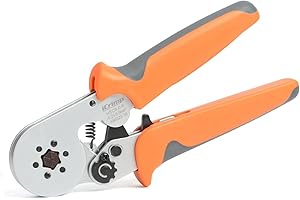 IWISS iCrimp Ratchet Hexagonal Bootlace Ferrule Crimping Tool, Self-Adjusting Crimper Plier for 0.25-6.0mm² End-Sleeves Ferrules