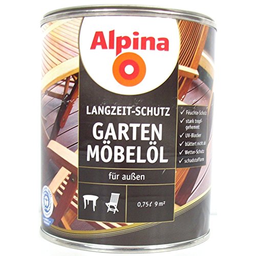 Alpina Gartenmöbelöl, 0,75 Liter in Teak
