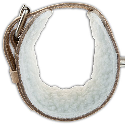 C.P. Sports Zughilfen Fußschlaufe Leder Gepolstert, Natur, Kabelzugturm, Kraftstation extra weiche Polsterung - 4