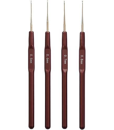 11Pcs Crochet Hooks Set With 9Pcs Lace Hook 0.5mm-8mm Ergonomic Grip Handles Com