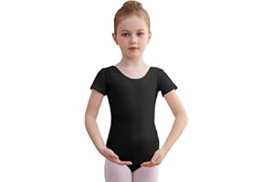 DGSHIRLDJO Body Danza Bambina Donne Balletto Body Leotards Cotone Manica Corta Body Ginnastica per Ragazze e Donne taglia 110-160
