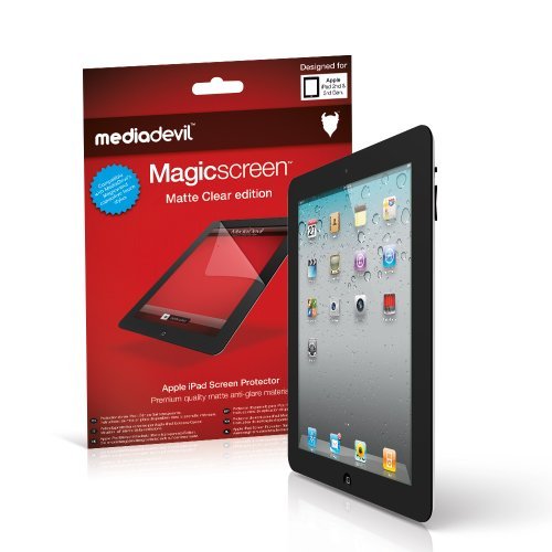MediaDevil Apple iPad 2/3/4 (2./3./4. Generation, 2011-2012) Displayschutzfolie: Magicscreen Matte Clear (Blendschutz) Edition - (2 x Schutzfolien)
