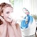 OKACHI GLIYA Nano Facial Steamer Ionic Hot Mist Face Steamer Professional Open Pores Skin Treatment for Blackhead & Acne Portable Inhaler Spa Relieve Sinus Cleansing Pores - Ice Blue