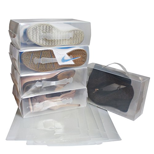 10 x Transparente Aufbewahrungs-Stapelboxen für Damenschuhe By Kurtzy TM