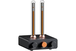 Fosi Audio Music Visualizer, Sound Pickup Spectrum Analyzer, Vintage Tube RGB Ambient Light, Mikrofon Voice Picking Volume Display Meter für Home Stereo System Desktop, mit Empfindlichkeitseinstellung