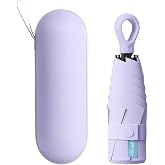 BoomCelocity Mini Compact Folding Umbrella - UV Protection &amp; Windproof Capsule Cover Portable Travel Unisex Men Women