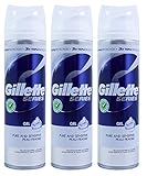 3x Gillette Series Pure & Sensitive Shaving Gel 200ml