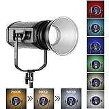 ▲ 【einstellbarer Beleuchtungsbereich und Kompatibilität Bowens LED-Videolicht mit einzigartiger Fokus- und Diffusionsfunktion, um unterschiedliche Anforderungen an den fotografischen Beleuchtungsbereich zu erfüllen. Ausgestattet mit der Industrie ist die Bowens-Halterung flexibel für die Montage von verschiedenen Arten von Lampenschirmen, Softboxen, Regenschirmen und anderem Zubehör. Die U-Halterung unterstützt eine 360   ° -Drehung, um Ihren unterschiedlichen Beleuchtungswinkeln gerecht zu werd