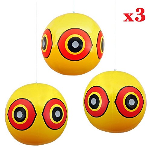 De-Bird – Ballons mit Augen zur Vogelabwehr – Vogelschreck für Tauben, Spechte etc – Wirksam und unschädlich - 2