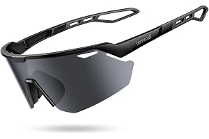 Lamicall 24g Polarized Sports Sunglasses for Men Women - [24g Ultralight] [Adjustable Nose Pad] UV400 Protection Sun Glasses for Running Cycling Baseball Fishing