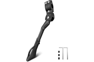 ROOFEI Cavalletto Bici - 24-29 Pollici Cavalletto per Bicicletta Regolabile in Altezza - Universale Alluminio Stabile Antiscivolo Portabiciclette Bicicletta Supporto per Mountain Biciclette | E-Bike, Nero