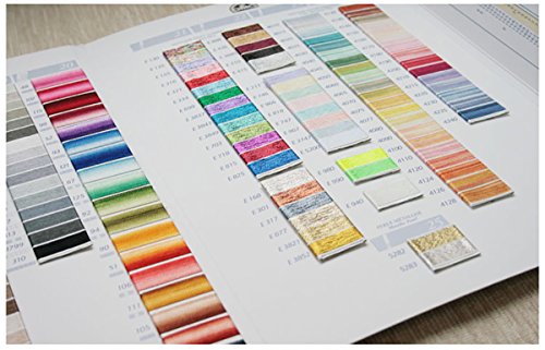 DMC Farbkarte (Faltkarte aus stabilem Karton) für Stickgarne und Spezialgarne mit echten Garnfäden zum optimalen Farbenvergleich - 4