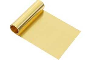 CHUDENG H62 Brass Foil, 0.004''x4''x79''(0.1MM x 0.1M x 2M), Thin Brass Sheet Roll Sealed Package