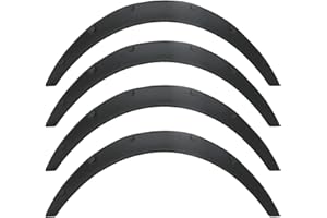 KIMISS 4pcs Universal Flexible Car Fender Flares Kit de Cuerpo Extra Ancho Arcos de Rueda Protector de Cejas de Rueda Ajuste para automóvil(80mm)