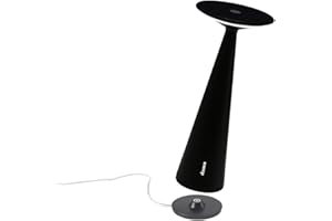 Zafferano, Lampa Dama Pro, Zasilana Akumulatorowo Bezprzewodowa Lampa Stołowa ze Sterowaniem Dotykowym, do Salonu i na Zewnątrz, Ściemniacz, 2200-3000 K, Wysokość 29 cm, Kolor Czarny