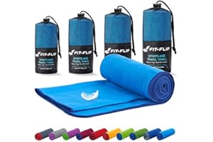 Fit-Flip Asciugamano microfibra - il perfetto telo mare microfibra grande - asciugamani microfibra - asciugamano palestra compatto e ultraleggero - ottimale per viaggio, sport e palestra