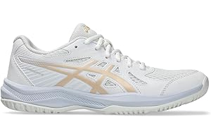 ASICS Women's Upcourt 6 Volleyball Shoes, White/Champagne, 5.5 UK
