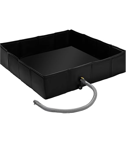 Base De Douche De Camping Pliable 80x80x10 Cm – Avec Tuyau De Drainage, Stable, Résistant, Idéale Pour Plein Air Et Animaux