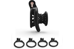 MKGMYGZ Platjaula De Castidad Hombre Sissy Chastity Cage Male Sexuales Para Sexo Pareja Jaula Para El Pene Juguetes Eróticos Para Adultos (Black)