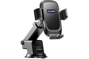 THE LUX BRAND Universal 2025 BEST Car Phone Holder, Strong & [Upgraded Suction/Clip Adjustable long arm] Car Phone holder for Dashboard/Windscreen, Rotatable and Compatible with all Smart Phones. Easy Fitting.