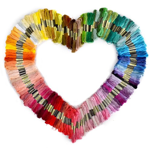 150 Docken Sticktwist Stickgarn 8m 6/faedig Multicolor farblich bunt Basteln Set - 7