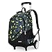 Produktbild LUCKGXY High Capacity Schultasche, Jungen Abnehmbaren Trolley Rucksack Dual-Use Big Wheel Protect Spine Travel Rucksack 12.5X7.4X18.5 Zoll (32X19x47 cm),E