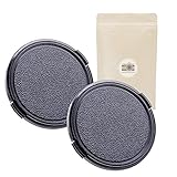Caché 52 mm 2 x 52 mm - Juego de 2 tapón Plana Tapa Cache de Objetivo de Calidad Delantera para Lente de diámetro 52 mm Compatible con Todas Las Marcas