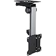 Part King 13" - 27" TV Ceiling Mount Bracket with Tilt & Swivel 75x75mm & 100x100mm VESA for Sloping Ceiling Under cabinet Height Adjustable