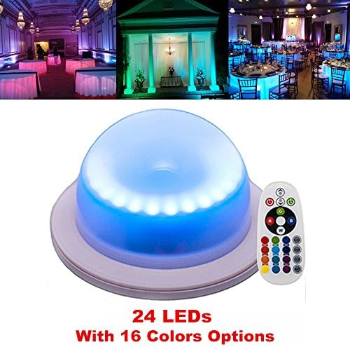 Remote Control Charging LED Light - LED Charging Waterproof Swimming Pool Decoration Light 16 Colors Change Submersible Lights For Wedding Decoration Lights, Parties, Events, Birthdays With 24 LED Lamp Beads, Super Bright, 4400 mAh Rechargeable Lithium Battery Light (24 LEDS,1Pcs)