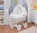 WALDIN wicker cradle, Moses basket, 6 colours available,white