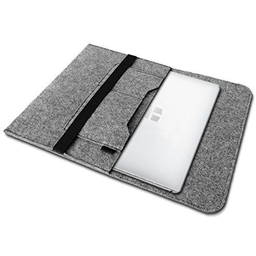 NAUC Laptoptasche Sleeve Schutz Tasche H  lle f  r Trekstor Primebook C11 Notebook H  lle Ultrabook 11 6 Zoll Laptop Filz Case  Farbe Grau