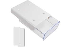 JIZIYRUO 1 Pc Under Desk Drawers, Self-adhesive Hanging Pencil Drawer, Self-Adhesive Pop-up Hidden Under Desk Storage Box Desktop Organizer Drawer Tray for Home and Office (White)