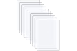 Langaelex 10 Hojas de Metacrilato Transparente 1mm, 20x25cm con Película Protectora, para Marcos de Fotos, Exhibición de Proyectos, Pintura Hoja de Acrílico