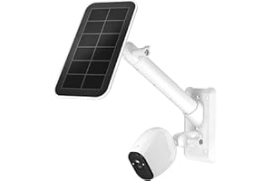 HOLACA Support 2 en 1, compatible avec Arl Pro 4, 3, Ultra, Essential, Panneau solaire, eufyCam 1, 2, 2C, 2C Pro/3/3C/E, pour appareil photo, panneau solaire avec filetage 1/4", blanc