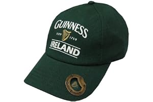 Guinness basebollkeps med inbyggd flasköppnare – flaska grön harpa, gRÖN, one size