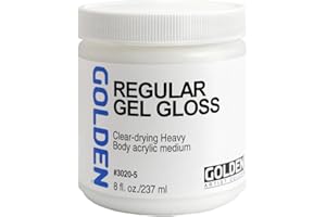 GOLDEN ARTIST COLORS Golden - Gel Gloss Regular Medium - Clear-Drying - Tube de 237 ml
