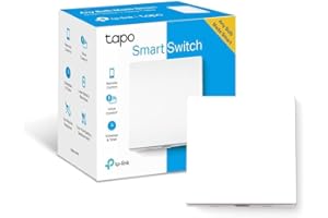 TP-Link Tapo S210 Interruttore Della Luce Intelligente, Smart Light Switch, Telecomando, Controllo Vocale Tramite Alexa o Google Assistant, 1-Gang 1-Way, Cablaggio Super Facile, Hub Obbligatorio