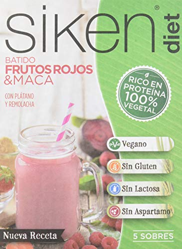 Siken Diet Batido Vegetal Frutos Rojos y Maca - 5 Unidades
