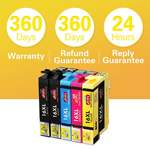 JIMIGO 16XL Cartuchos de Tinta Reemplazo Para Epson 16 Compatible con Epson Workforce WF-2630 WF-2510 WF-2750 WF-2650 WF-2760 WF-2530 WF-2660 WF-2540 WF-2520 WF-2010  8 Negro  4 Cian  4 Magenta  4 Amarillo  