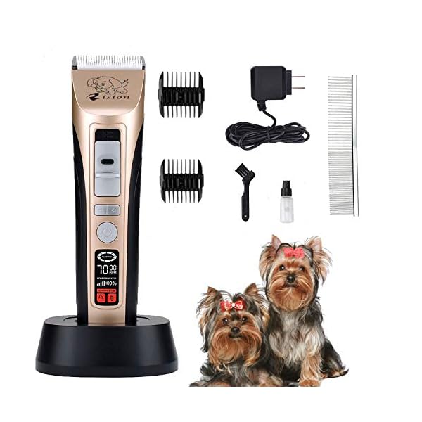 Tondeuse Chien Rechargeable Sans Fil Faible Bruit Ensemble Tondeuse Pour Toilettage De Chiens Chats Coupe Cheveux 4 Heure Dautonomie Moteur